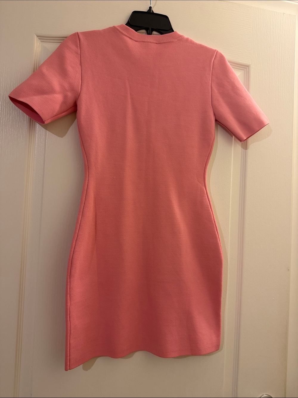 Zara Coral Pink Short Sleeve Button-Front Mini Dress - Picture 3 of 3